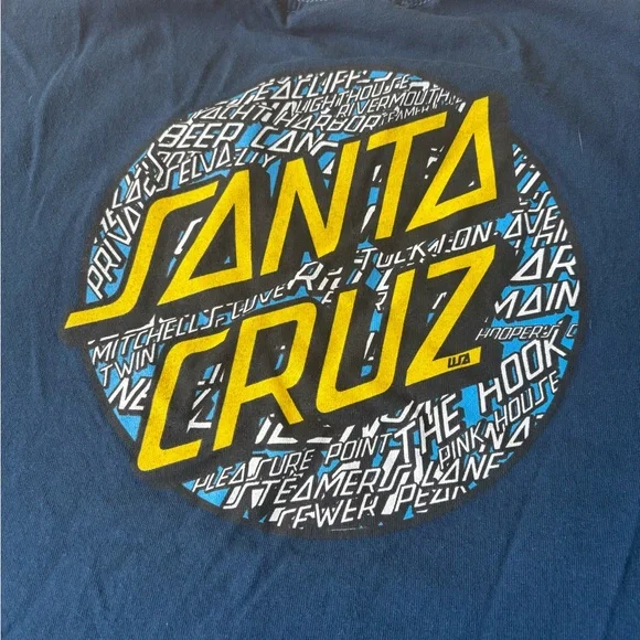 Santa Cruz Skateboards Navy Tee with Logo - Picture 6 of 6